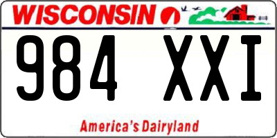 WI license plate 984XXI