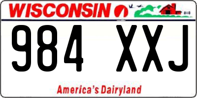 WI license plate 984XXJ
