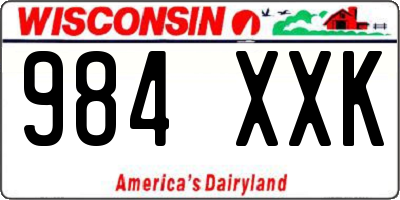 WI license plate 984XXK