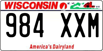 WI license plate 984XXM