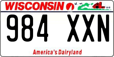 WI license plate 984XXN