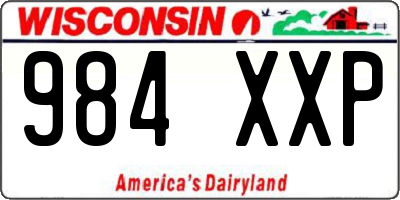 WI license plate 984XXP