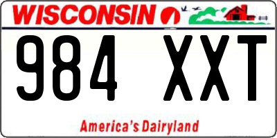 WI license plate 984XXT