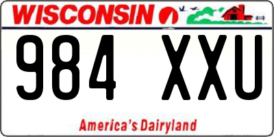 WI license plate 984XXU