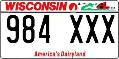 WI license plate 984XXX
