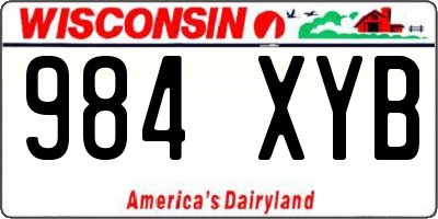WI license plate 984XYB