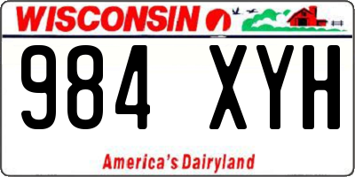 WI license plate 984XYH