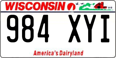 WI license plate 984XYI