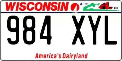 WI license plate 984XYL