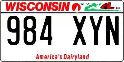 WI license plate 984XYN