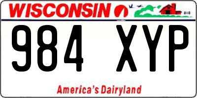 WI license plate 984XYP