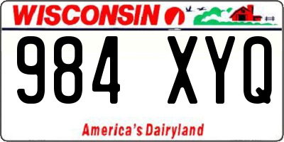 WI license plate 984XYQ