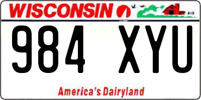 WI license plate 984XYU