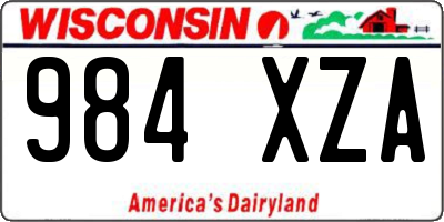 WI license plate 984XZA