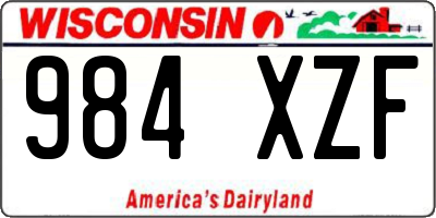 WI license plate 984XZF