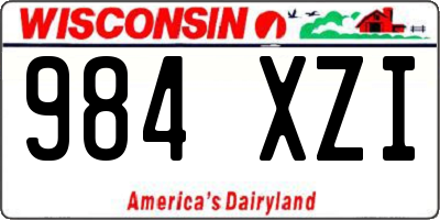 WI license plate 984XZI