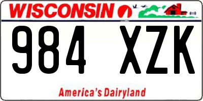 WI license plate 984XZK