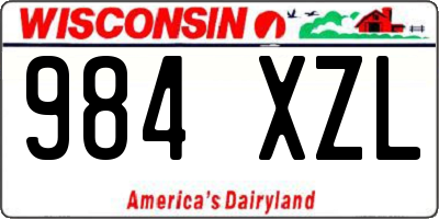 WI license plate 984XZL