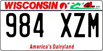 WI license plate 984XZM