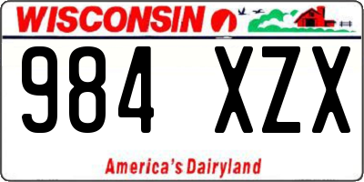 WI license plate 984XZX