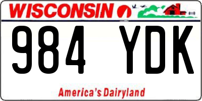 WI license plate 984YDK