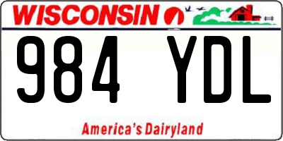 WI license plate 984YDL