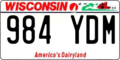 WI license plate 984YDM