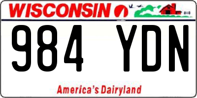 WI license plate 984YDN