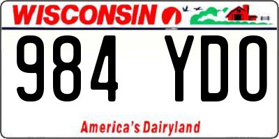 WI license plate 984YDO
