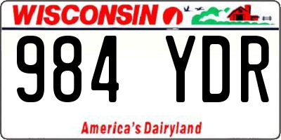 WI license plate 984YDR