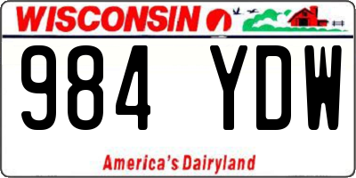 WI license plate 984YDW