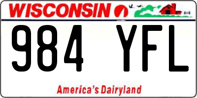 WI license plate 984YFL