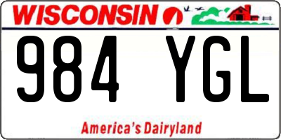WI license plate 984YGL