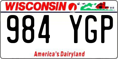 WI license plate 984YGP