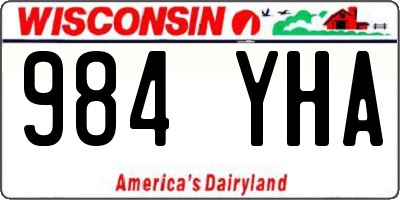 WI license plate 984YHA
