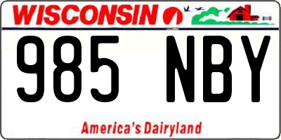 WI license plate 985NBY