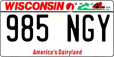 WI license plate 985NGY