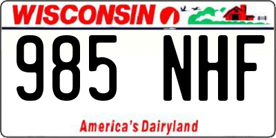 WI license plate 985NHF