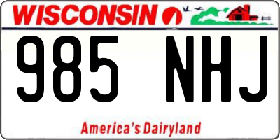 WI license plate 985NHJ
