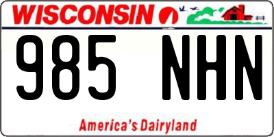 WI license plate 985NHN