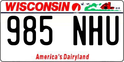 WI license plate 985NHU