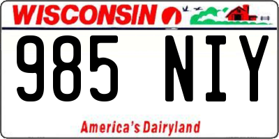 WI license plate 985NIY