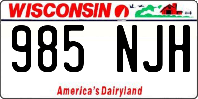 WI license plate 985NJH