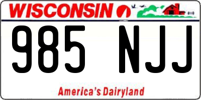 WI license plate 985NJJ