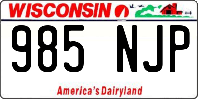 WI license plate 985NJP