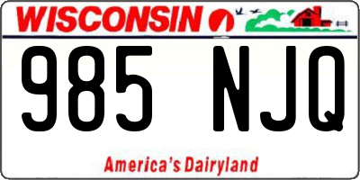 WI license plate 985NJQ