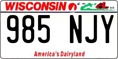WI license plate 985NJY