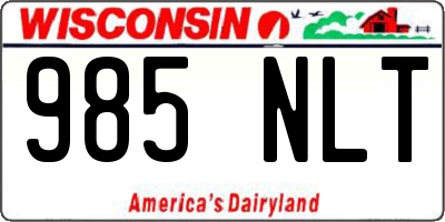 WI license plate 985NLT