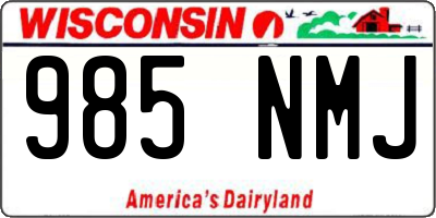 WI license plate 985NMJ
