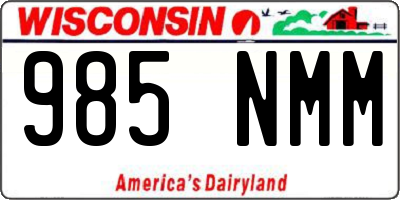 WI license plate 985NMM
